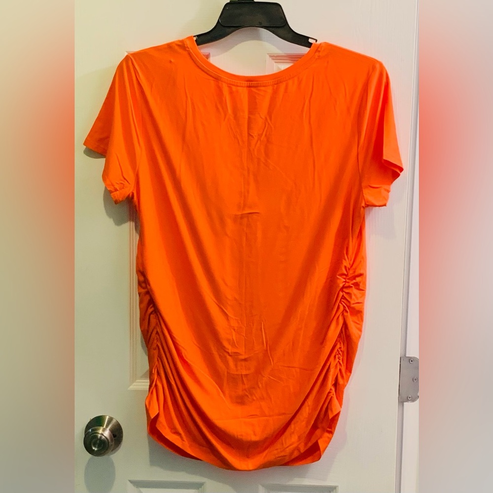 Time and Tru Maternity Graphic Tee Orange Size Large (12-14) Halloween Spooky - Picture 2 of 10